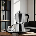Italian Classic Design 2-Cup Silver Metal Mocha Coffee Pot Set Cross-Border European Appliances Wholesale Coffee Makers Tea