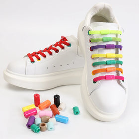 FASTLACES T26 No-Tie Elastic Shoelaces with Plastic Buckle for Kids and Adult Sneakers