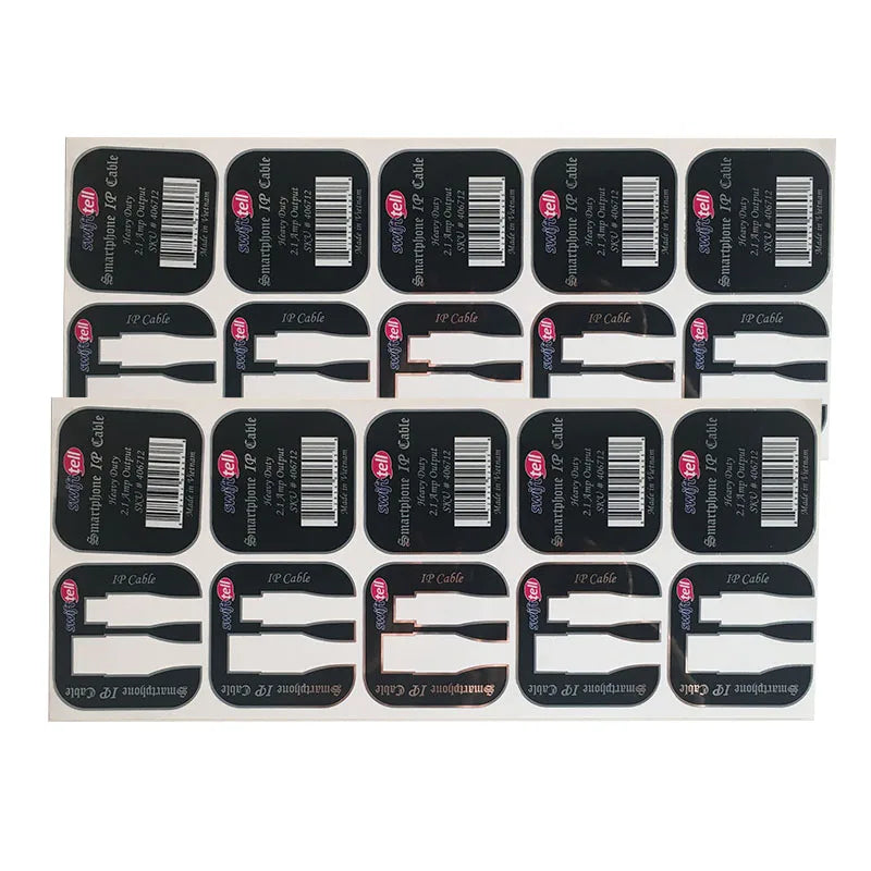 Manufacturer Customized HUB Sticker Mobile Phone Data Cable Charger Sticker