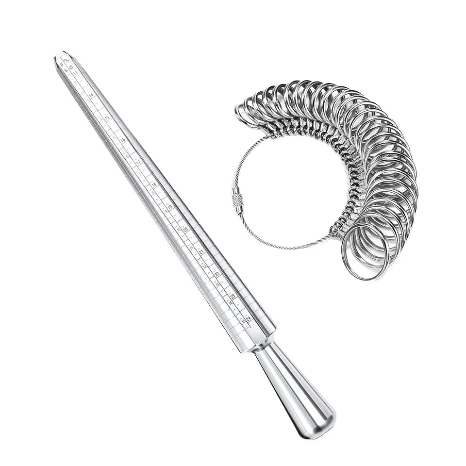 Auble US UK EU Standard Finger Size Gauge Set Jewelry Sizing Tools Metal Ring Sizer Fujian China