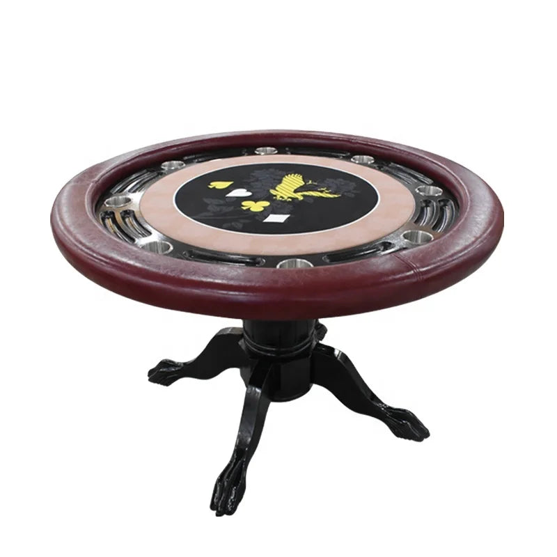 YH Wholesale Professional Round Poker Table Casino 10 Players Texas Hold'em Poker Table for Sale