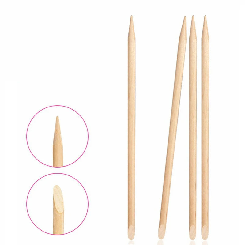 Manicure Tool Orange Wood Sticks Multi Functional Nail Cuticle Pusher Orange Wood Stick
