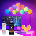 New Remote Control LED Hexagonal Quantum Lamp Smart Home Decorative Lamp for Game Room Dance Studio Music Wall APP Music Play