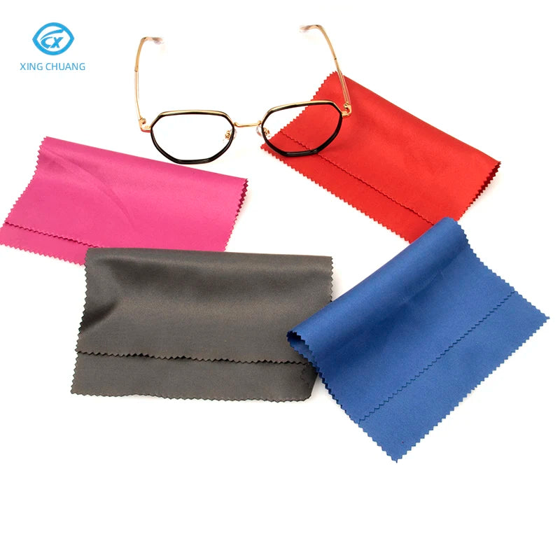 Wholesale High Quality Print 230gsm Microfiber Glasses Cleaning Cloth 15x18 Colorful Cloth for Glass Cleaning