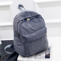 Customizable Retro Style Premium Casual Blue Elegant Modern Medium Beautiful Corduroy Back Pack for University Girl