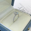 RUYI Oval Cut 2ct Lab Grown Diamond Ring 14k Gold Pave Prong Band Jewelry Ladies Wedding Engagement Ring