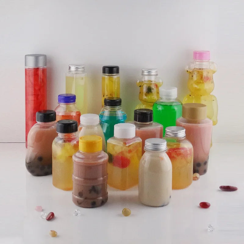 750ml 1000ml 1 Liter Juice Bottle Empty Custom Easy Open Can Plastic Fruit Juice PET Bottles PET Cans for Beverage