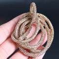 Crystal Yellow Crystal Diamond Water Rhinestones Glue-On Hoodie Rope for Bags Garments Shoes