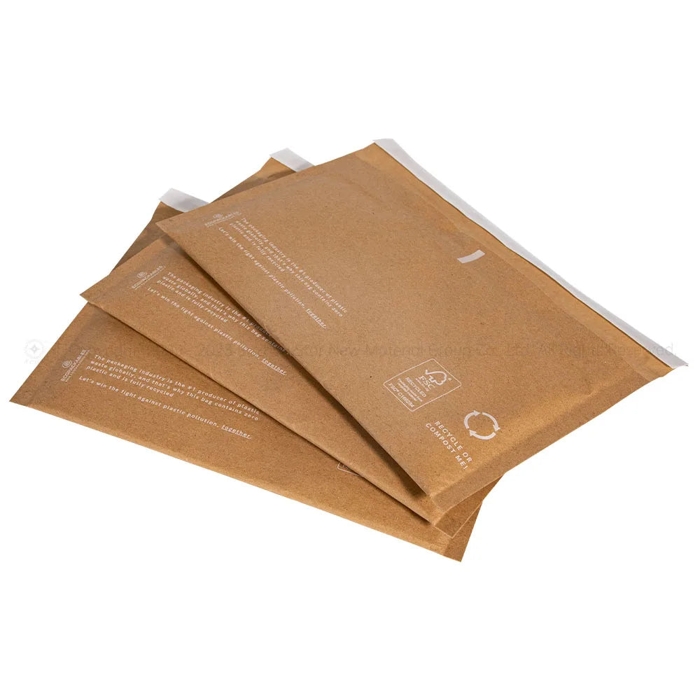 Compostable Padded Kraft Paper Envelope Biodegradable Shockproof Offset Printed Recycled Materials Clothing Shipping Packaging