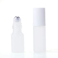 3ml 5ml 10ml Frosted Matte White/amber/clear Roll on Glass Bottle With White Black Gold Cap Perfnme/essential Oil Bottle