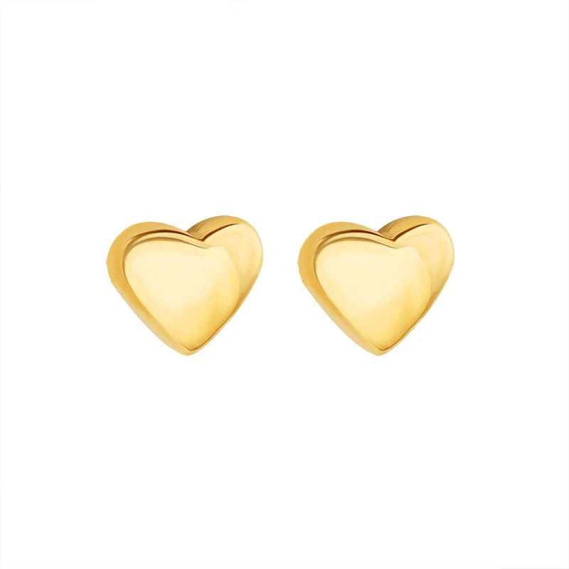 Free Samples Woman's Love 18K Gold Plated Earrings  Fashion Stainless Steel