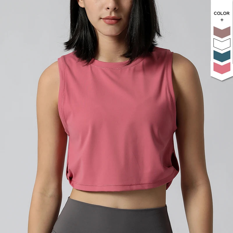 Sportive Wear Ladies Sleeveless Shirt Stretchy Women Camisole Tank Tops Solid Color Gym Tank Top Women