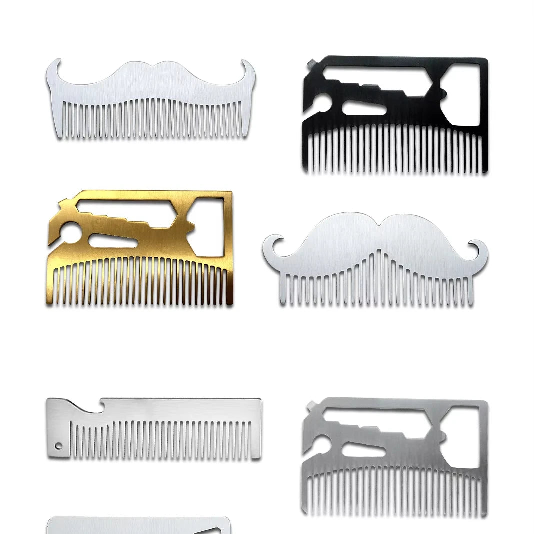 Unbreakable Stainless 10 IN 1  Beard Comb Card Tool