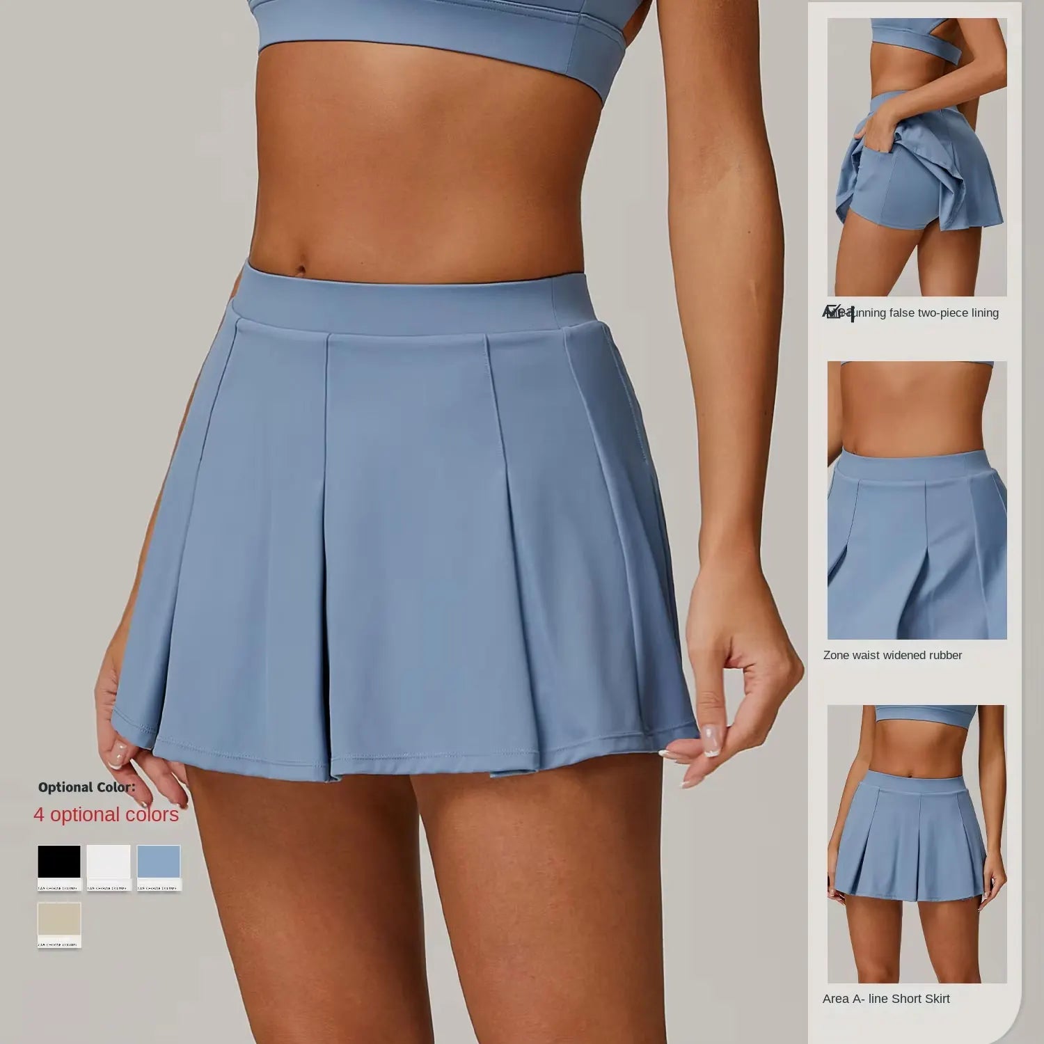3012 Tennis Skirt Cool Feeling Anti-Ultraviolet and Anti-Light Leggings Sunscreen with Logo at Waist