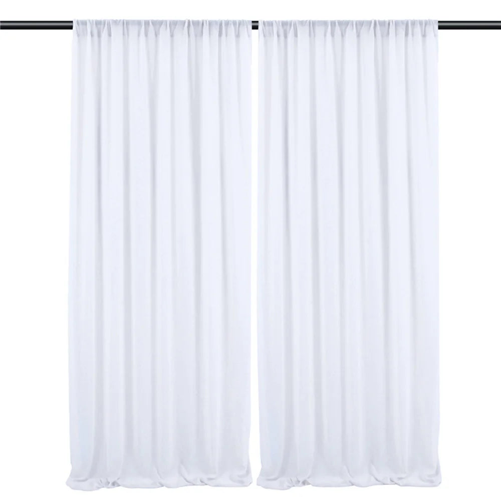 Soft Chiffon Church Curtain Fabric Sheer White Drape for Party Lawn Wedding Tent Ceiling Ceremony Stage Backdrop Decor