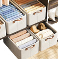 Foldable Fabric Storage Box Rectangle Wardrobe Clothes Organizer Space-Saving Capacity Jeans Drawer Cube Bin Storage Bin for
