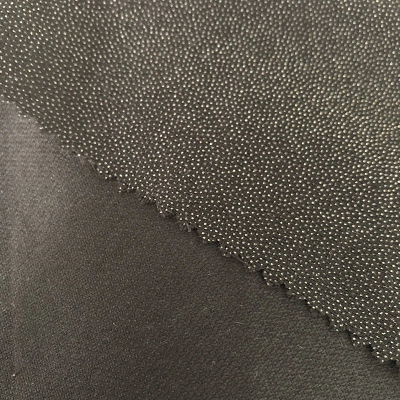 High Weight 100% Polyester Microfiber Twill Weave Fusible Adhesive Water Jet PA Woven Coating Medium Soft Interlining Fabric