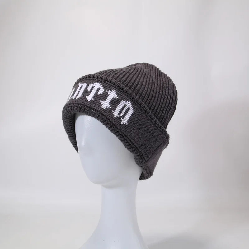 Custom Jacquard Logo Winter Knitted Beanie Hat for Unisex Add Your Own Design