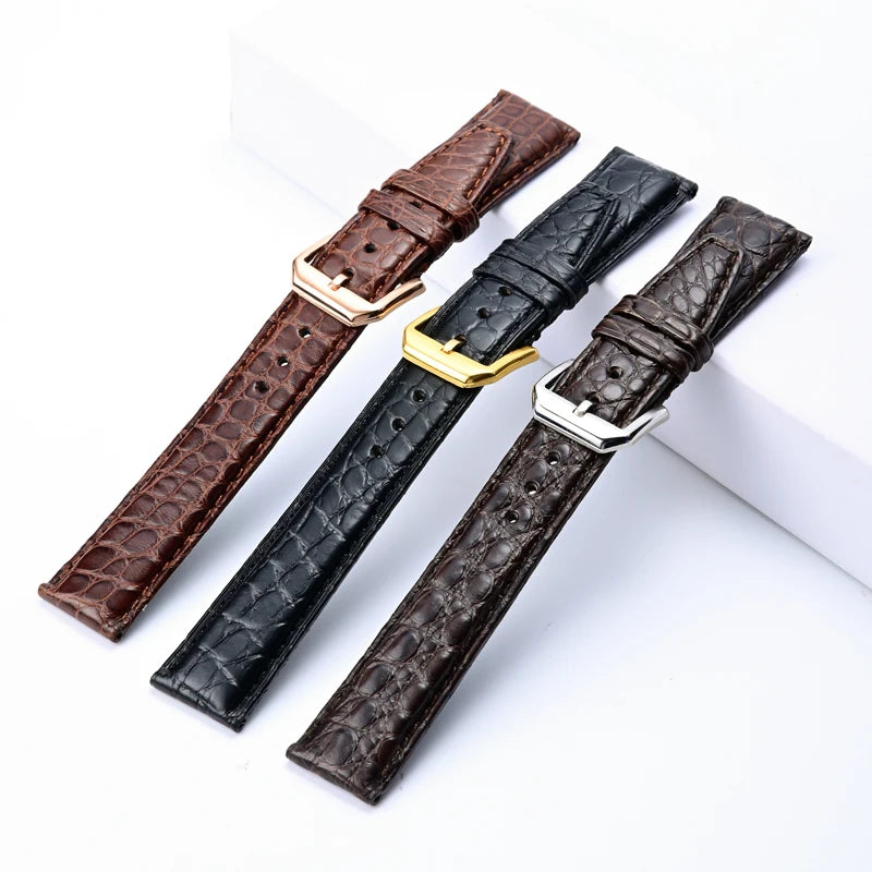 Luxury Brand Watchband Full Grain Croco alligator Genuine Leather Wristband Bracelet for IW-C Watch Strap Replacement 20 22mm