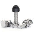 Elehk Plastic Round Dome Hexagon Bolt Nut Cover Plastic Protection Dome Bolt Nut Cap Cover M8*13 18000PCS/CTN Black