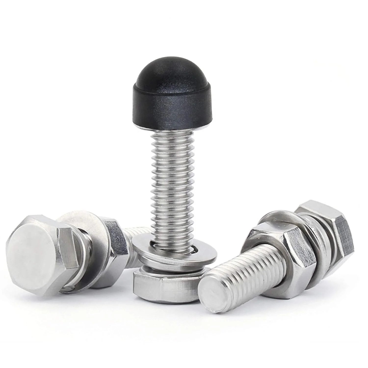 Elehk Plastic Round Dome Hexagon Bolt Nut Cover Plastic Protection Dome Bolt Nut Cap Cover M8*13 18000PCS/CTN Black