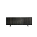 Black Solid Wood TV Cabinet Sideboard