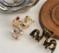 New Design M Shape Women Leopard Marbling Print Large  Hair Clips Girls Simple Fashion Hair Claw Clip for Women Hair Accessories