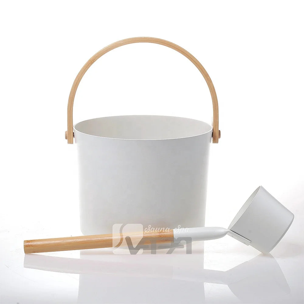 Vapasauna Direct Manufacturer Sauna Room 5L  Powder Coating Aluminum Barrel  and Spoon with Bamboo Handle Sauna Sale
