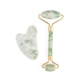 Anti Aging Custom logo Facial Tool Massage Set Xiuyan Milky Jade Roller and Gua Sha Set for Face