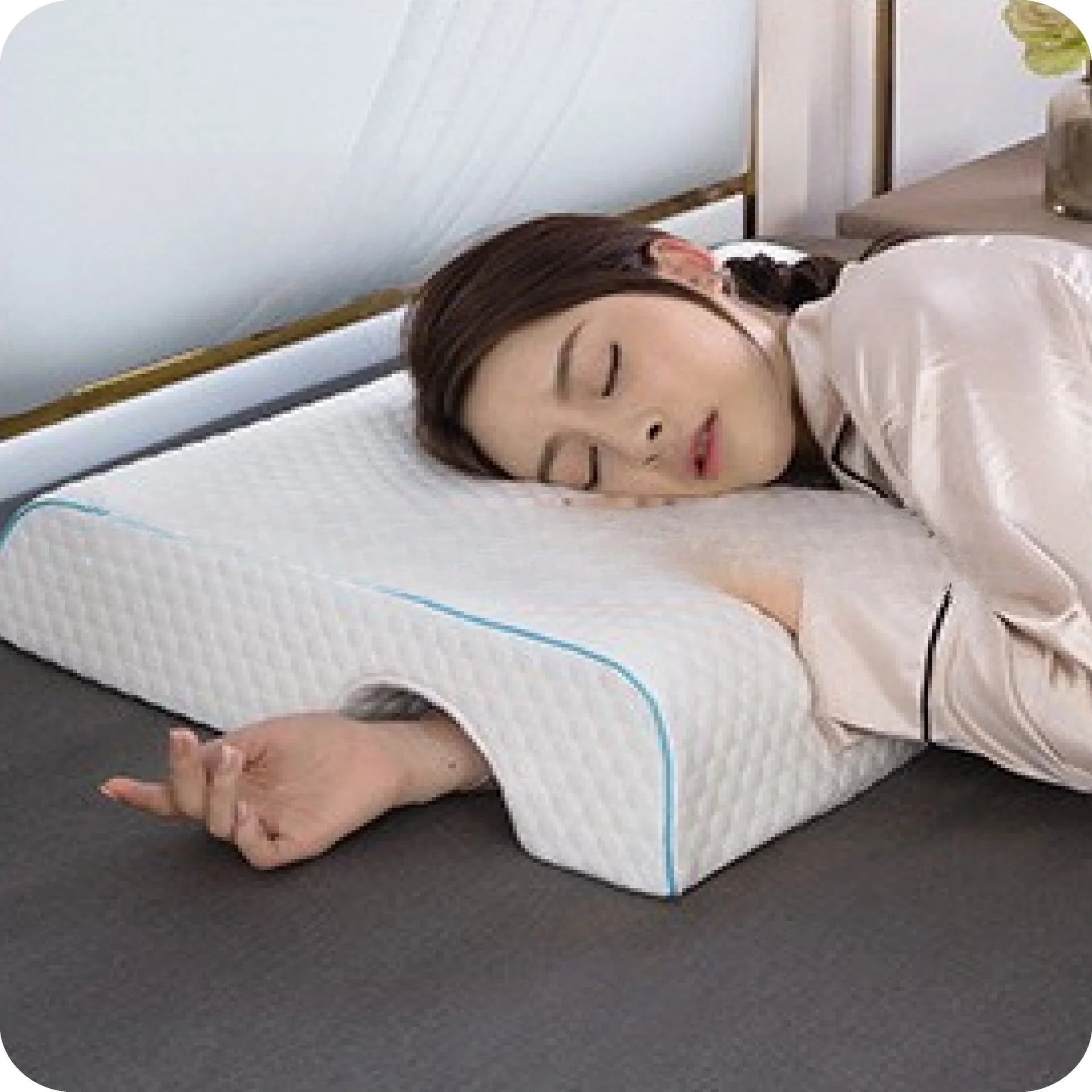 Memory Foam Pillow Portable Comfortable Couples Hugging Pillow Anti-Hand Pressure Perfect Gift for Side Sleepers Slow Rebound