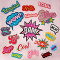 Hot Sell Cheap Custom Cartoon Words Badge Iron on  Letter Patches for  Clothing Bag Accessories