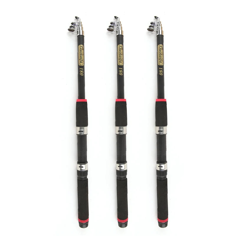 1.8m 2.1m 2.4m 2.7m 3.0m 3.6m Fiber Super Short Portable Spinning Pole Telescopic Fishing Rod