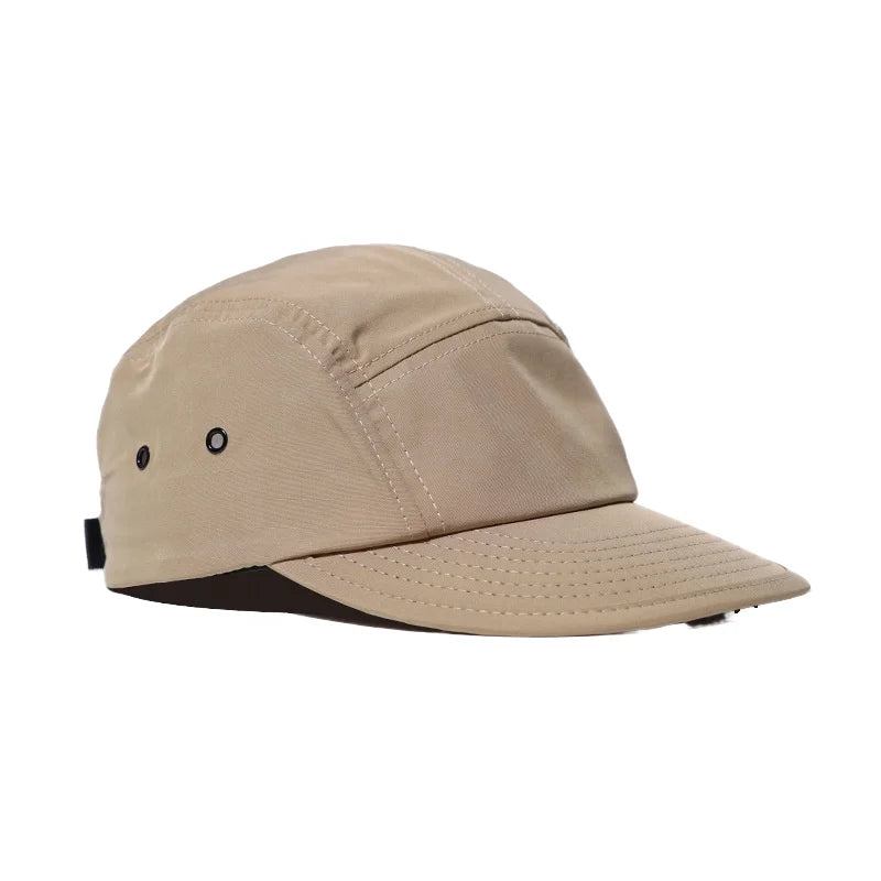 Lightweight Quick Dry Custom 5 Panel Cap Unstructured Sports Running Hat Waterproof Nylon Cap for Men's Baseball Camping Cap