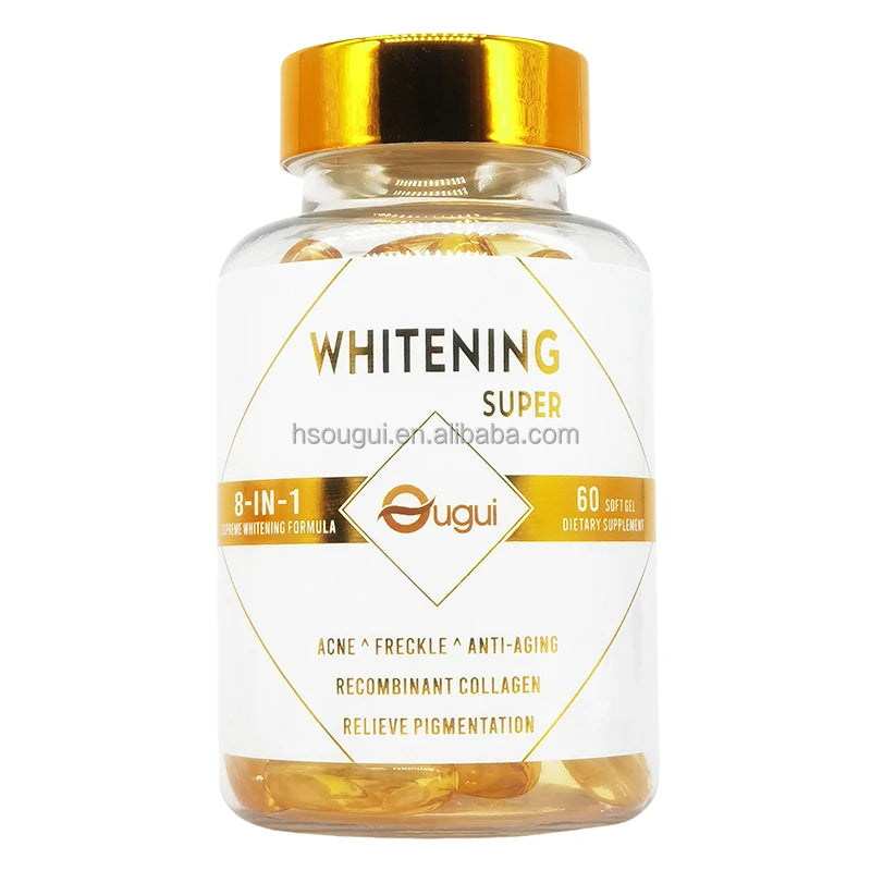 Latest Research-Based 8-in-1 Herbal Supplements Women Adult Whitening Capsules Improved Skin Tone Anti-Aging Beauty Vitamins