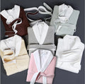 High Quality Custom Logo Men Women 5 Stars Hotel Bath Robe Luxury Polyester Bathrobe for Wholesale