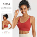 Custom Ladies Fitness Tank Top Sexy Bra Panty Breathable Yoga Top Shockproof Strap New Design Four-Way Stretch Sports Printed