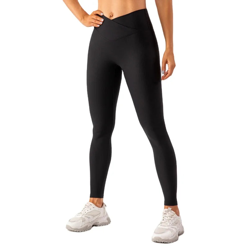 Custom Logo No See Through Bottom High Waist Women Leggings Yoga Women Pants