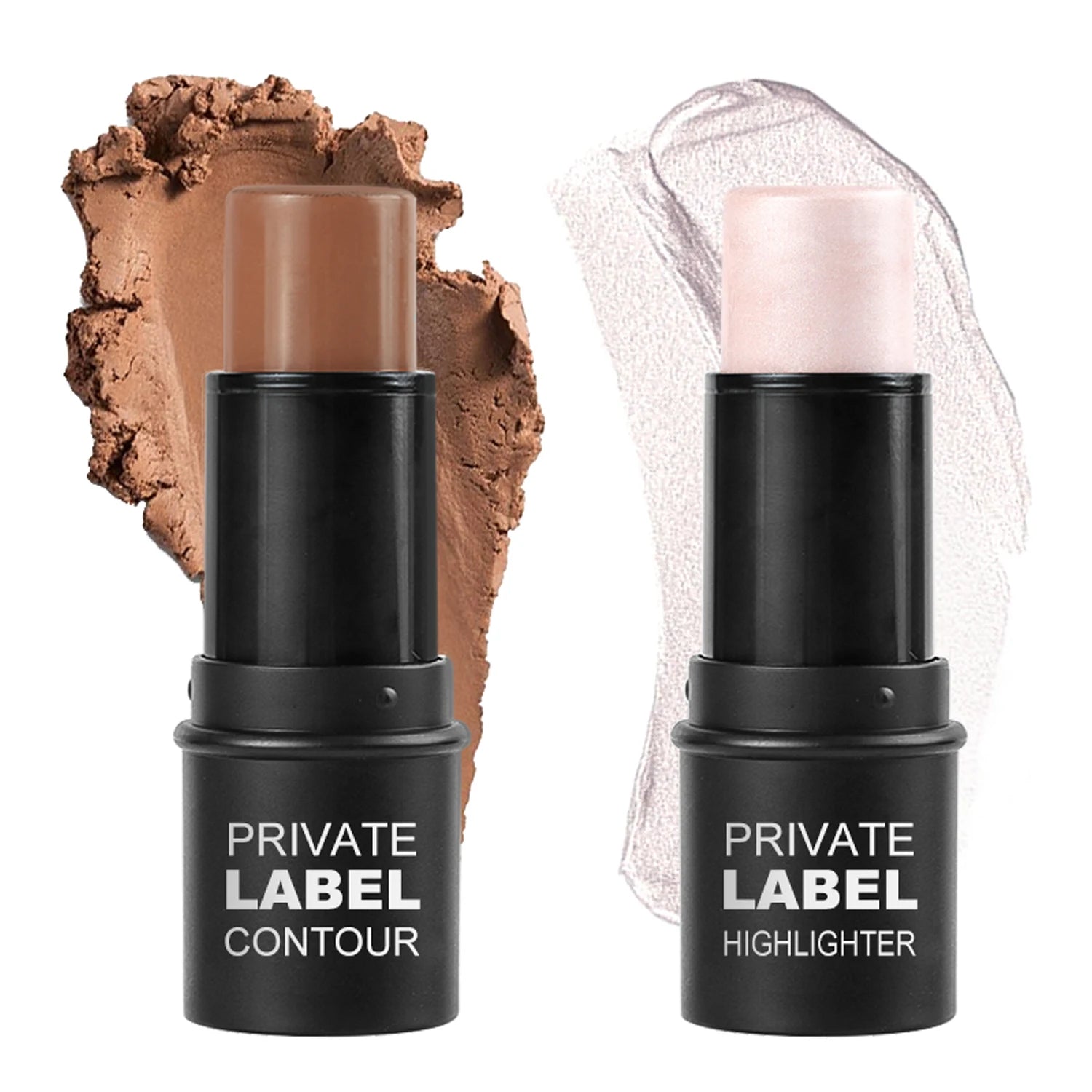 Cream Contour Sticks Private Label Shades with Contour Highlighter Vegan Cruelty Free Makeup