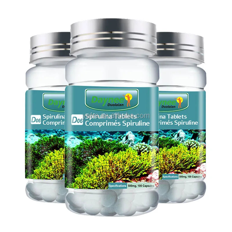 Spirulina Capsules Phycocyanin Vitamins Extract Softgel Spirulina Tablet Healthcare Supplement