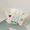Handmade Knitted Green Polyester Tissue Box Covers Decorative Animal Design American Style Fashion Tissue Holder Bags for