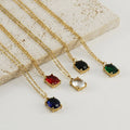 Trendy 18K Gold Plated Pendant Necklace Jewelry 2023 Stainless Steel Zircon Necklace for Women