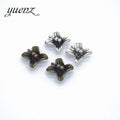 YuenZ Alloy Flower Charms Antique Silver Color Pendants Jewelry Findings for DIY Handmade Jewelry Making 12*12mm Q128