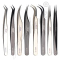 Eyebrow Eyelash Extension Case Applicator Private Label Vetus Strip Blooming Curved Volume Lash Tweezer