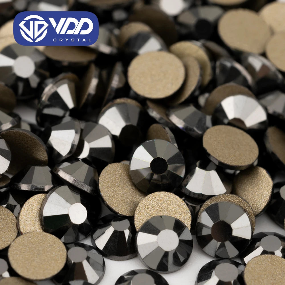 VDD 065 Hematite High Quality Glass Rhinestones Crystal Glod Back Flatback Strass Stones Nail Art DIY Crafts Decorations