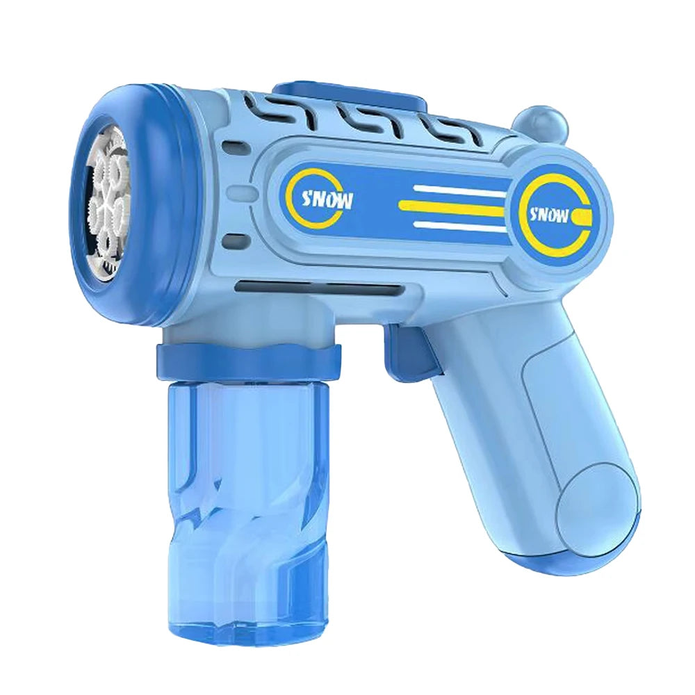 Summer Outdoor Toys Bubble Party Colourful Cartoon Electric Automatic Bubble Gun with Light Bubble Machine for Kids
