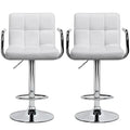 Modern Style PU Leather Adjustable Bar Stools with Backrest for Home Bar & Hotel Commercial Use