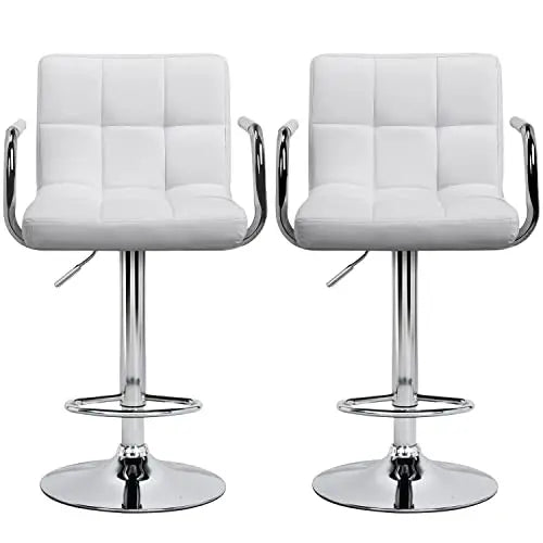 Modern Style PU Leather Adjustable Bar Stools with Backrest for Home Bar & Hotel Commercial Use