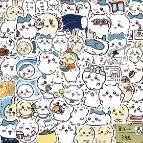 60PCS New Cartoon Hamster Funny Memes Collection Cute Chiikawa Sticker