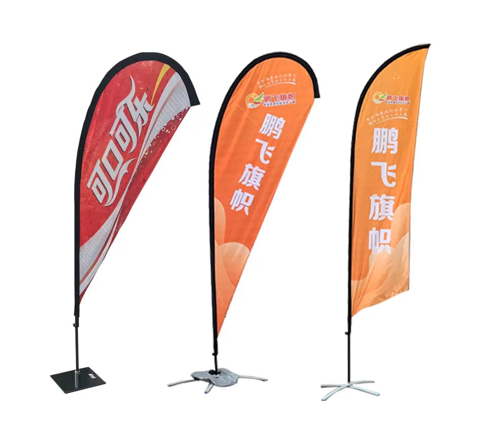 Customizable Beach Flags for Promotional Events - Double-Sided Printing Durable Polyester