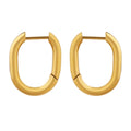 Factory Price Fall Niche Design Geometric U Shape Jewelry 18K Gold Plated Earring Sets for Women